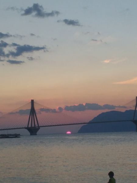 Rio beach , sunset , the bridge