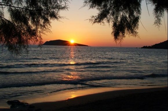 Sunset at kantouni beach Kalymnos