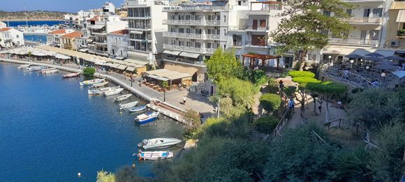 Crete: St Nikolaos City: Lake.
One can see the connetion to the sea and the sea, in the background