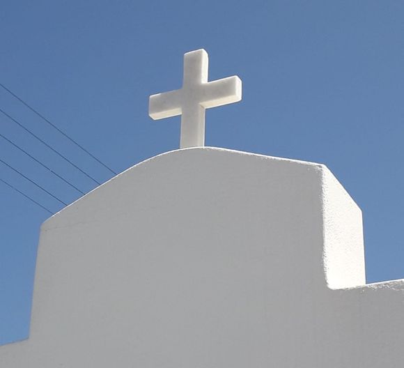 A cross made from Paros marble.