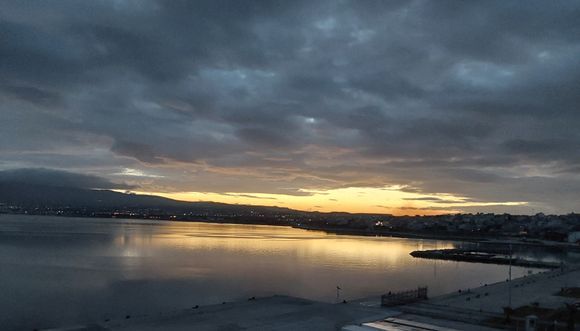 Day-break over Loutraki Bay 