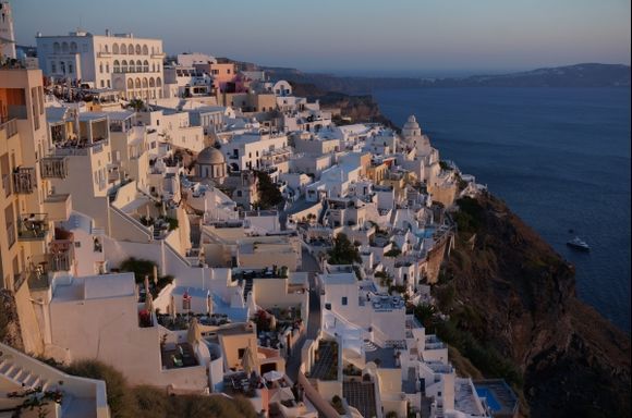 Santorini Caldera at sunset