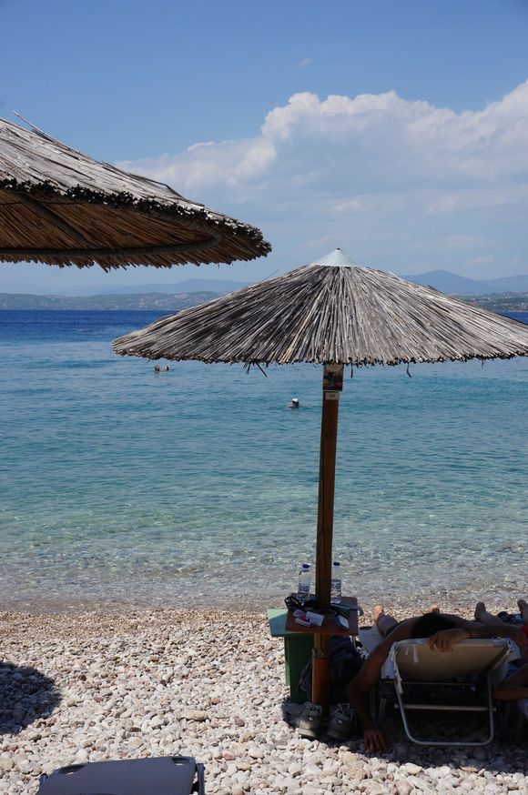 The beautiful Vrelos beach of Spetses