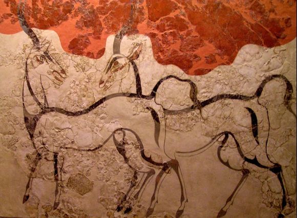 Antilopes fresco from Akrotiri, Santorini