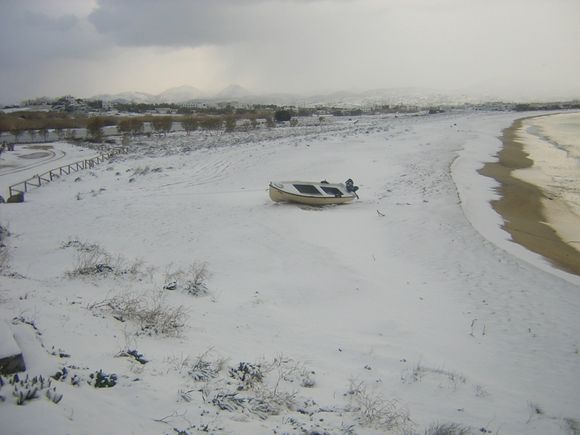 Agios Prokopios in wintery conditions