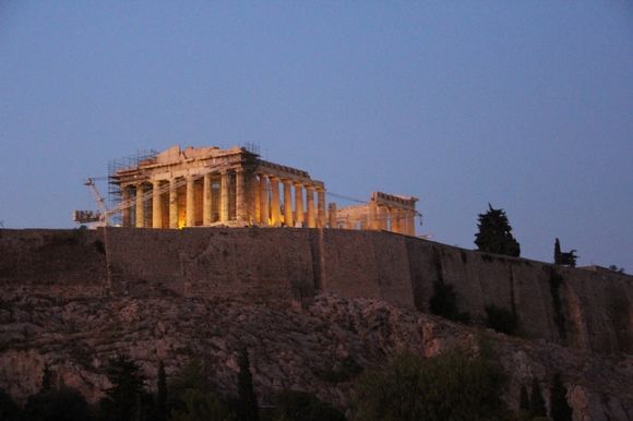 Acropolis lit up