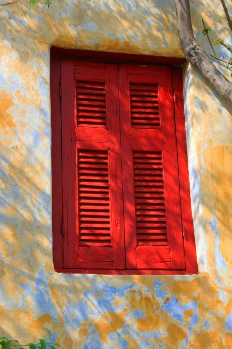 Anafiotika window on Acropolis hill