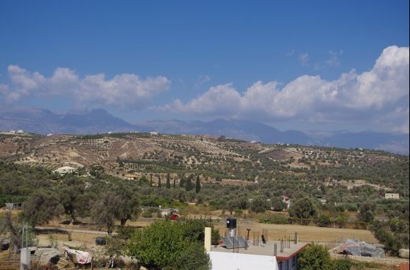 Veiw of Psiloritis mountain range from Filia Apartments.