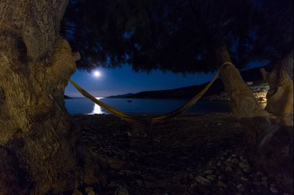 Night by Panormos beach Naxos