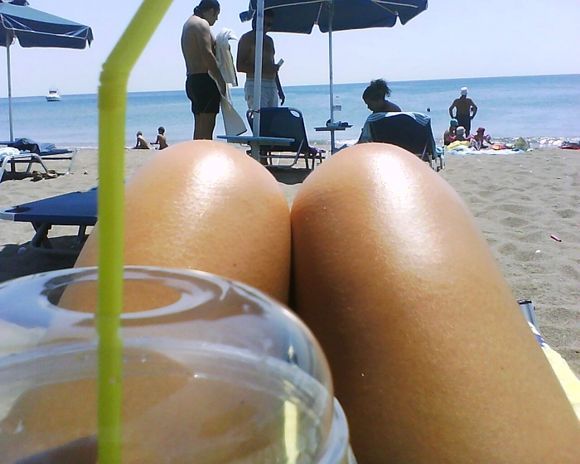 Sea, sun, sand...and frappe :)