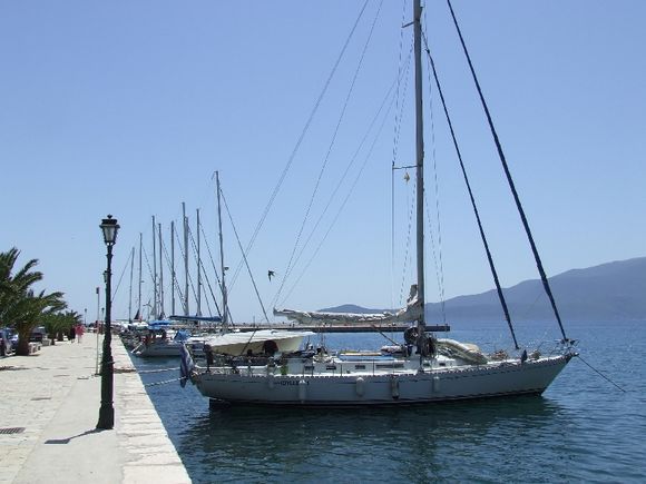 Boats in dock at Agia Efimia