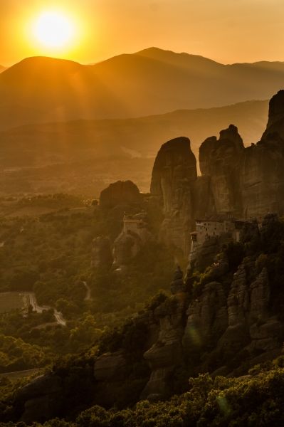 Monastery in the sunset