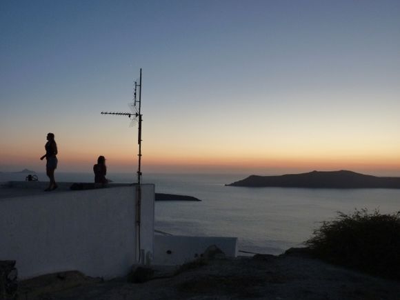 Twilight's end. Another night in Santorini