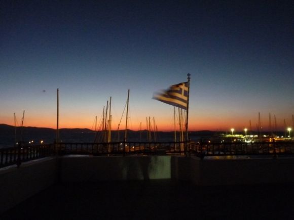 End of the day in Naxos Harbour