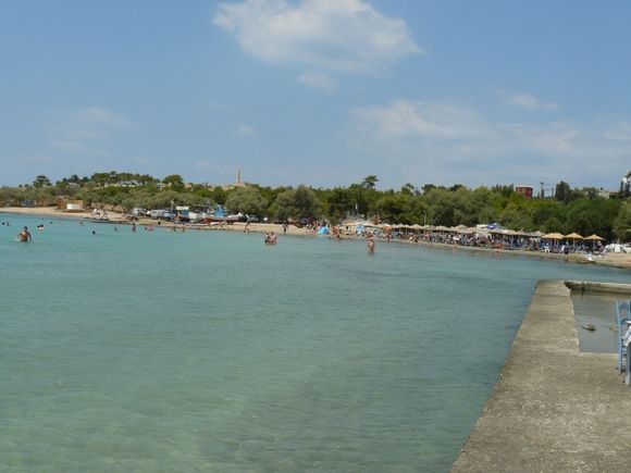 Aegina, town beach