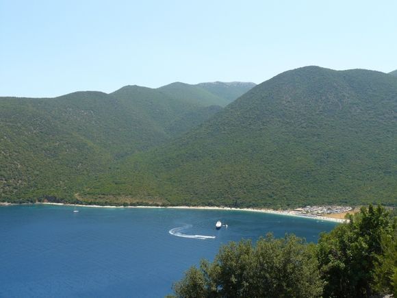 Antisamos beach, from the top