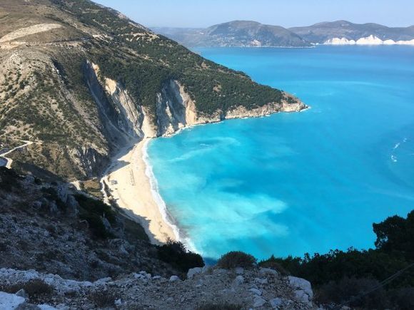 Myrtos Beach from recently re-opened lookout point