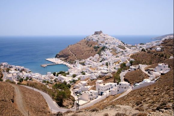 panorama of the harbour and Chora