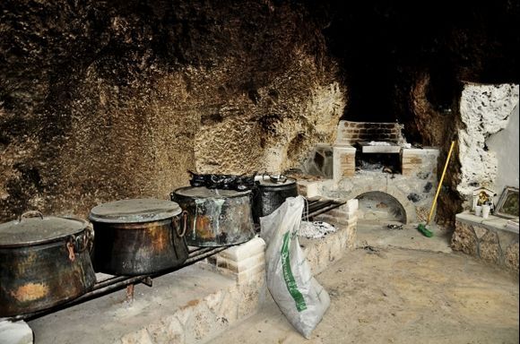 the former kitchen in Moni Timiou Prodromou