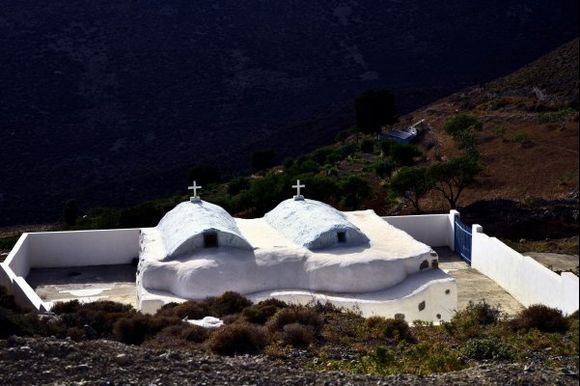 Cycladic white on this Dodecanese island