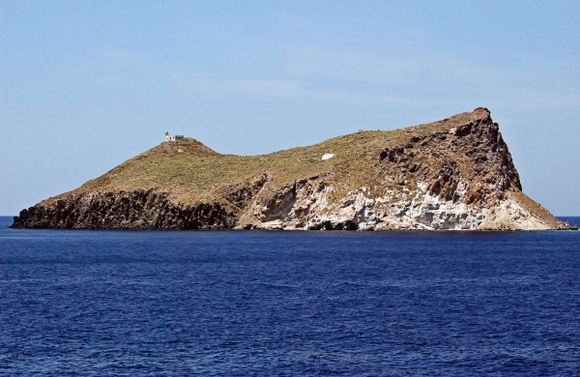 a rock - a chapell - the Aegean sea