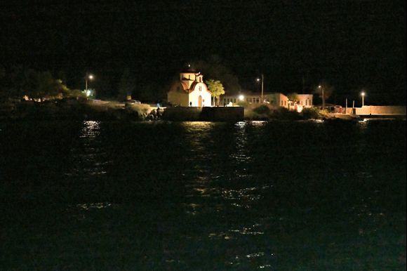 church of Agios Petros in the night