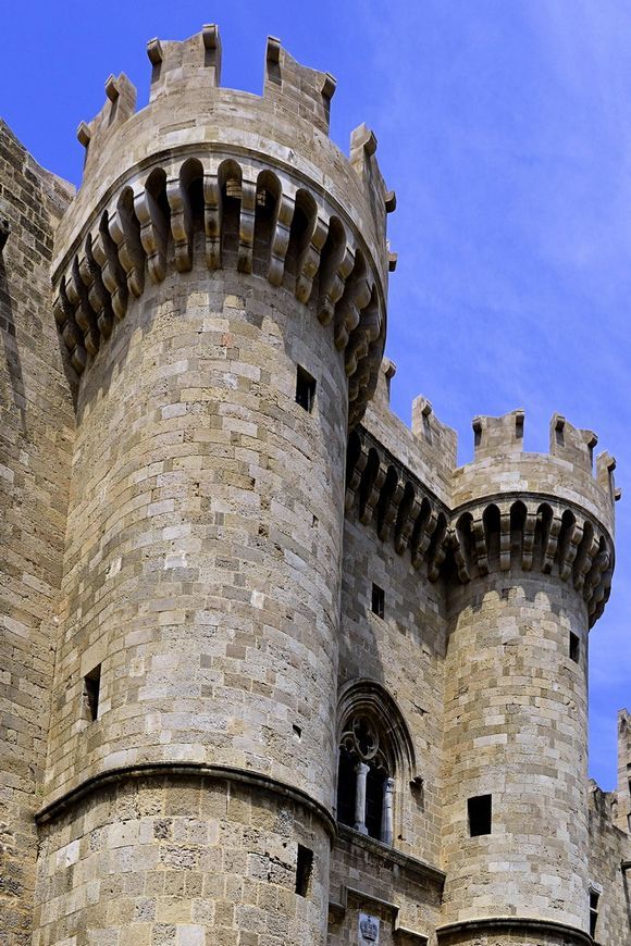 Sightseeing Of Rhodes. Grand masters Palace in Rhodes old town, Rhodes  island, Dodecanese Islands, Greece Stock Photo