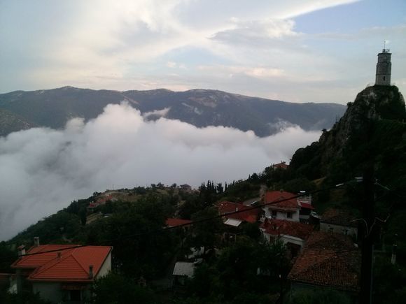 Mountain Village of Arachova near Delphi. July 2018.