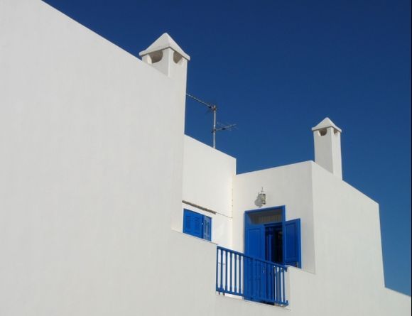 white and blue
