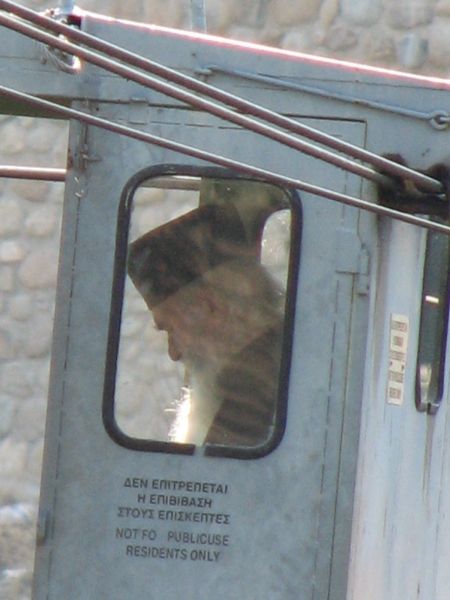 pope in cable car