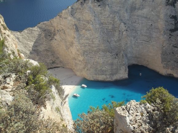 Endless beauty of Navagio beach from above