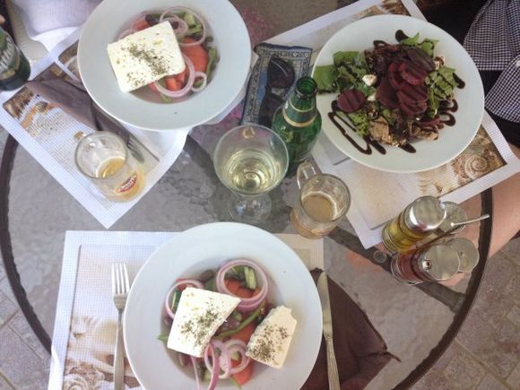 Delicious Greek salads ...