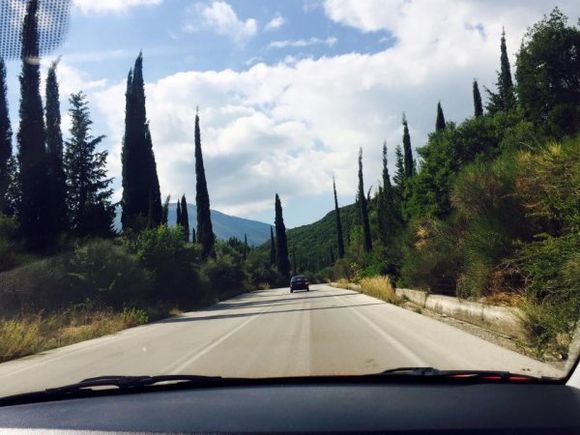 Driving through mountains from Katelios
