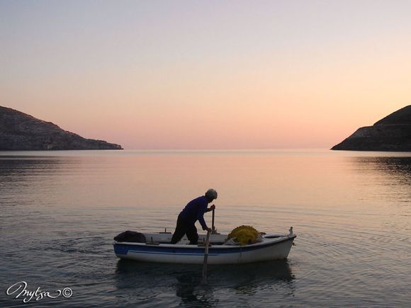 serifos, koutalas beach
Antonis, the fishman in the twilight