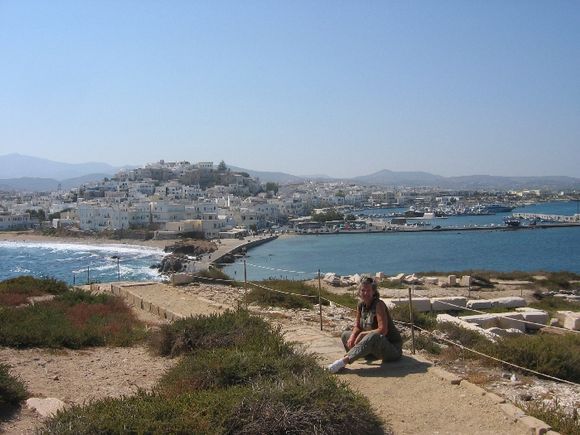 View of Naxos town from the Portico.