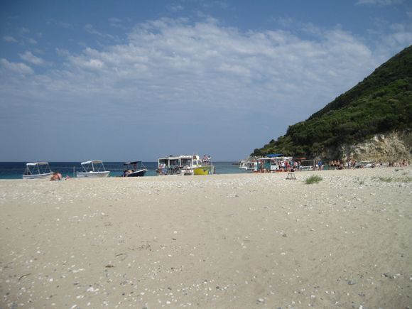Marathonisi beach...breeding place for the sea turtles Caretta Caretta