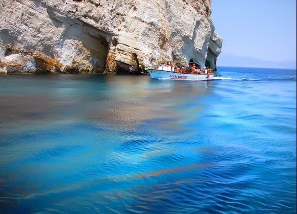 On the way to the Navagio beach