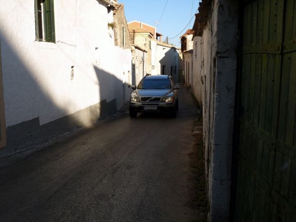 narrow road,one car only - Lakones village