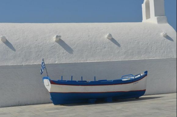 Santorini greek lovely boat