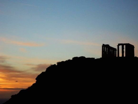 Night time at Cape Sounion