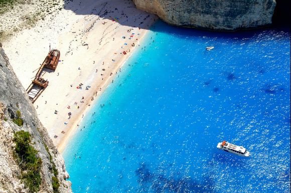 The breathtaking view of Shipwreck Beach, Zakynthos! 