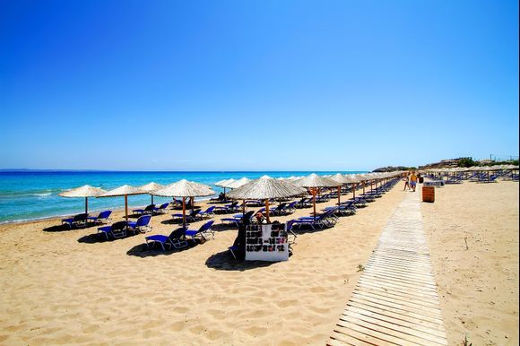 Amazing golden sand and crystal clear waters at Zakynthos beaches!