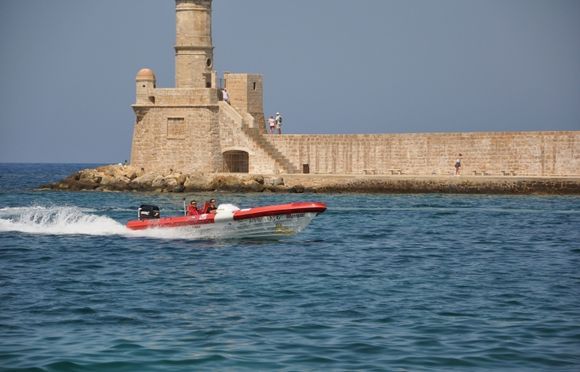 speed boat race in Chania Port