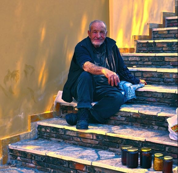 Kefalonia, honeyseller