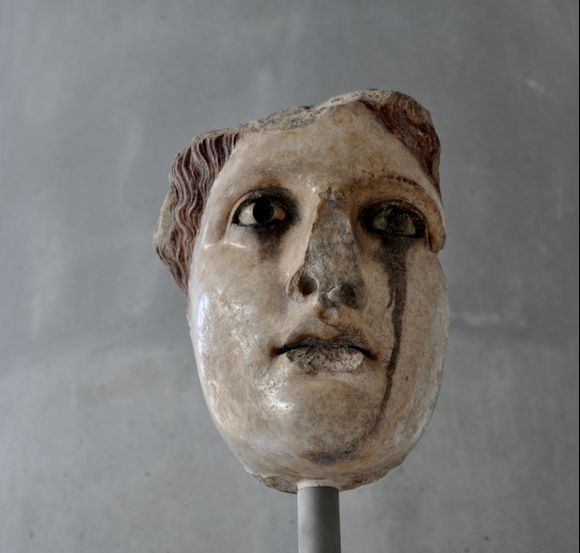 Acropolis Museum, head of female statue, about 5th cent.BC