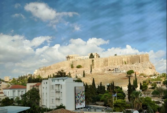 View on Athens from Acropolis Museum