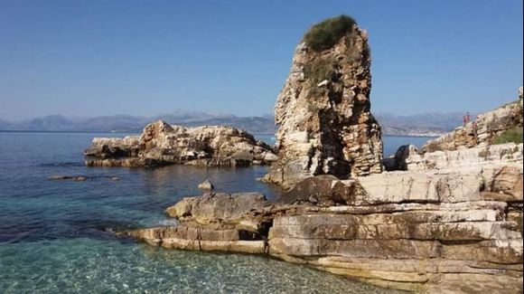 Rocky Shoreline at Kassiopi, Corfu.