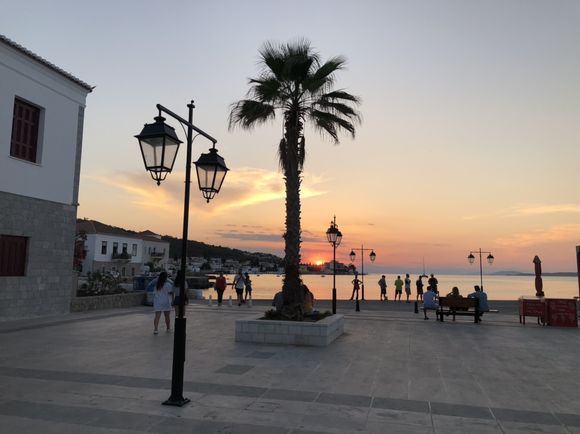 sunset at Poseidonio Square 