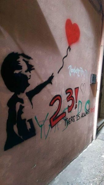 Street art Corfu Town alley