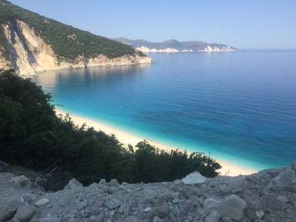 The beauty of Myrtos in the morning